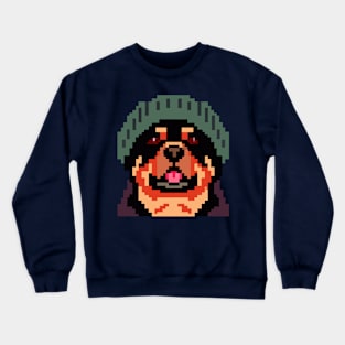 Rottweiler Pixel Art Dog Lover Puppy Crewneck Sweatshirt